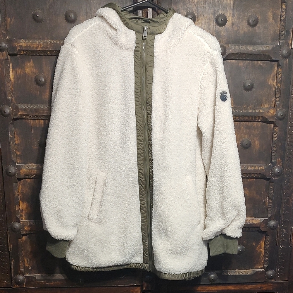 Oversized Teddy Bear Faux Shearling Coat Jacket One Madison Expedition Heritage